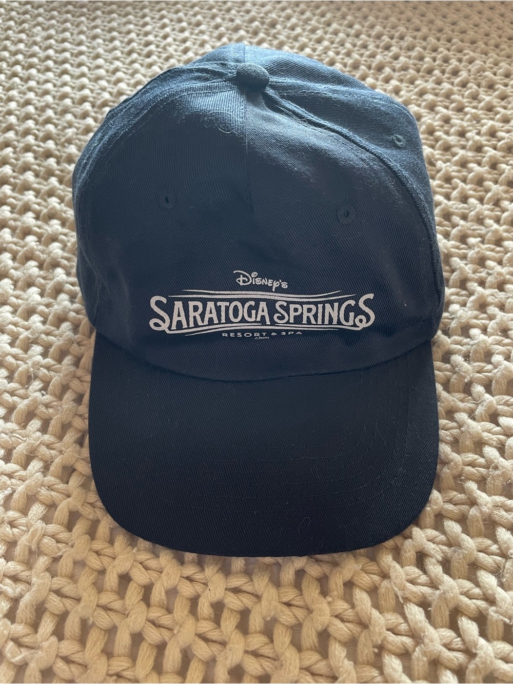 Disney Black Saratoga Springs DVC Cap with White Logo